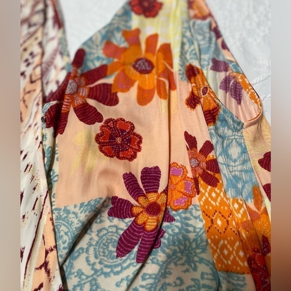 Free People Tied To You Tank Top In Tropical Combo Sz:S - Picture 9 of 16